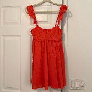 Chic Red Sleeveless Mini Dress